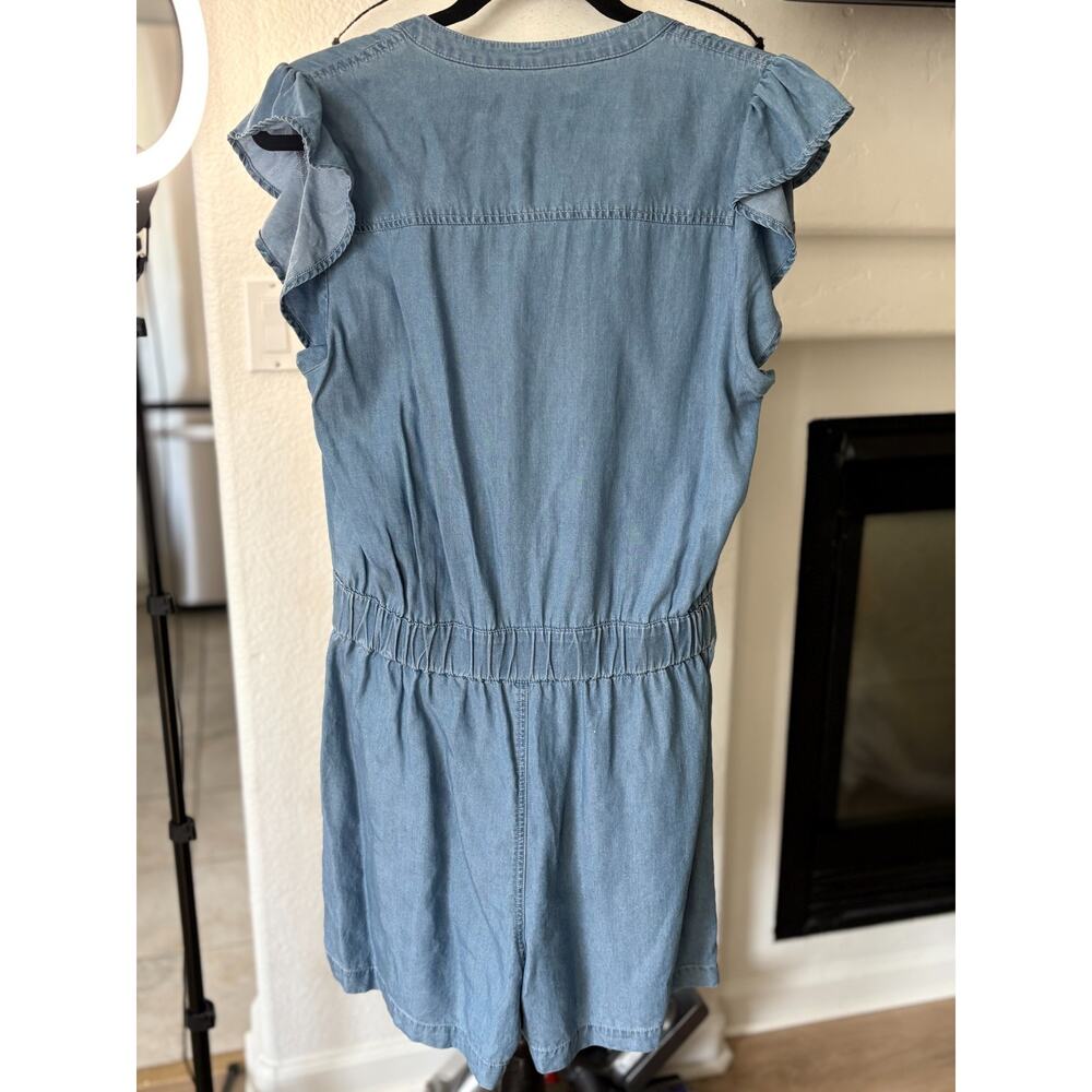 Joe's Jeans Blue Denim Jean Shorts Romper Size M 6-10 - Picture 3 of 4